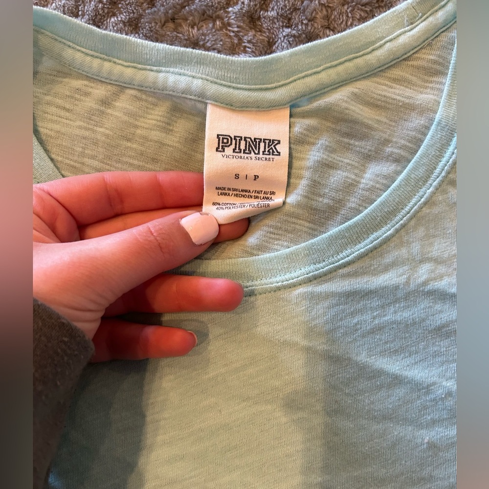 VS PINK light blue shirt